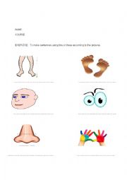 English Worksheet: there ia, there are