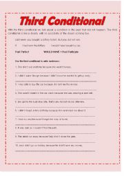 English Worksheet: third conditional