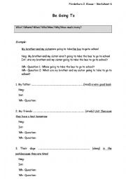 English Worksheet: Be going to