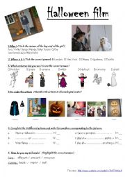 English Worksheet: Halloween