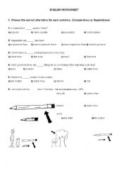 English Worksheet: Adjectives - degrees