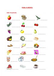 English Worksheet: FOOD AND DRINKS