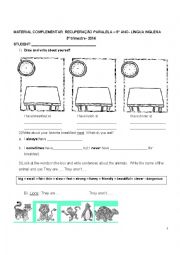 English Worksheet: Worksheet review