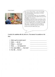 English Worksheet: Simple present exercise