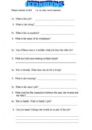 English Worksheet: Jobs