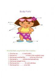 English Worksheet: Body Parts