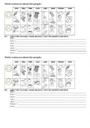 English Worksheet: Like dont like