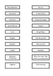 English greetings from around the world.