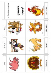 English Worksheet: Farm animals booklet