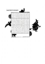 English Worksheet: HALLOWEEN WORDSEARCH