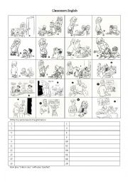 English Worksheet: Classroom Commands