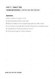 English Worksheet: Vocabulary Revision