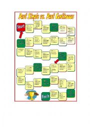 English Worksheet: Gameboard past tense