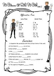 English Worksheet: To Be... Or Not To Be! (Part I)