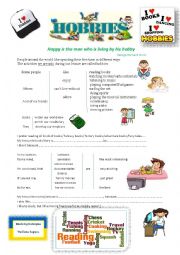 English Worksheet: Hobbies topic