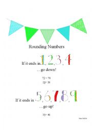 English Worksheet: Rounding Poster