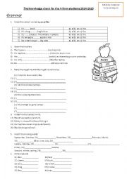 English Worksheet: The knowledge check for the 4-form students 