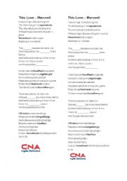 English Worksheet: Song This Love by Maroon 5
