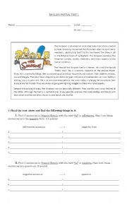English Worksheet: Verb to be with The Simpsons