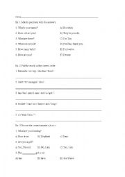 English Worksheet: primary placement test