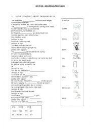 English Worksheet: Activitie with the music: 