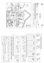 English Worksheet: parts of the house