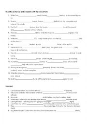 English Worksheet: Past Simple and Continuous