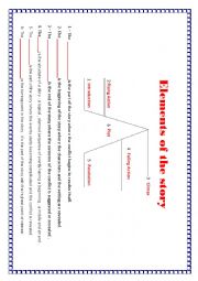 English Worksheet: elements of the story