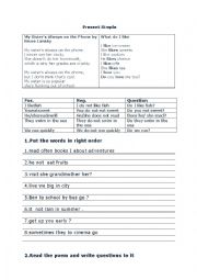 English Worksheet: Present Simple