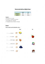 Demonstrative adjectives