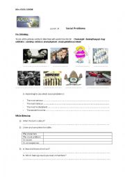 English Worksheet: lesson 34--social problems