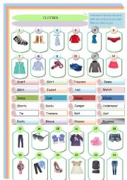 English Worksheet: Clothes