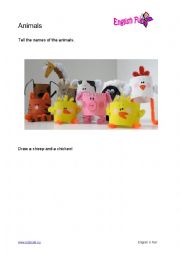 English Worksheet: Animals