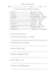 English Worksheet: Comparatives