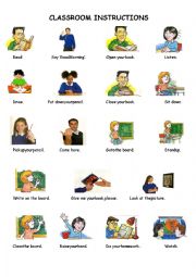 English Worksheet: Classroom Instructions