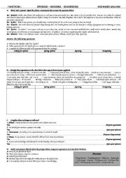 English Worksheet: Functions - Asking for and iving advice - agreeing and disagreeing