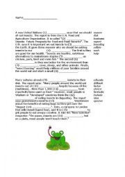 English Worksheet: eating insects