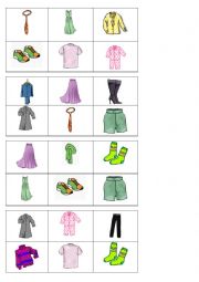 English Worksheet: Bingo - Clothes