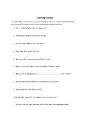 English Worksheet: Jennifer Lawrence Interview