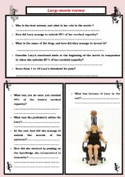 English Worksheet: Lucy : movie review