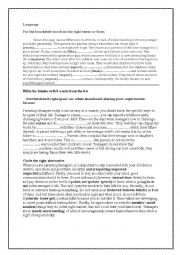 English Worksheet: Mid-Term Test N1