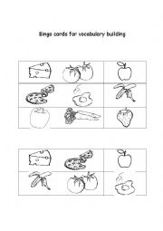 English Worksheet: Food-bingo