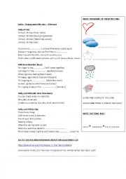 English Worksheet: singing under the rain