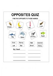 Opposites Quiz