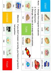 English Worksheet: Monopoly : singular to plurals