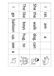 English Worksheet: build sentences