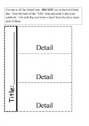 English Worksheet: Details Foldable