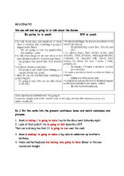 English Worksheet: Be going to