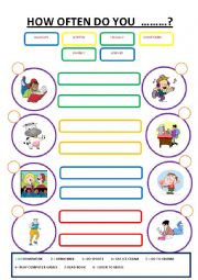 English Worksheet: How often do you.......?