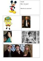 English Worksheet: Names and countries